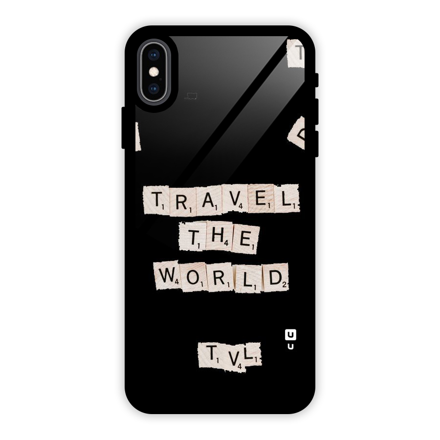 Blocks Travel Glass Back Case for iPhone XS Max