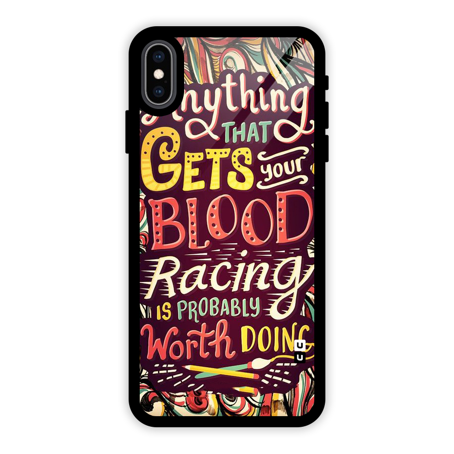 Blood Racing Glass Back Case for iPhone XS Max