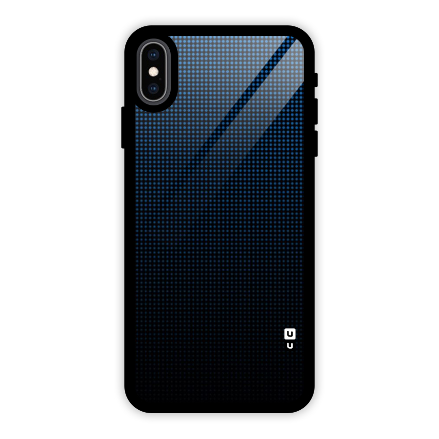 Blue Dots Shades Glass Back Case for iPhone XS Max