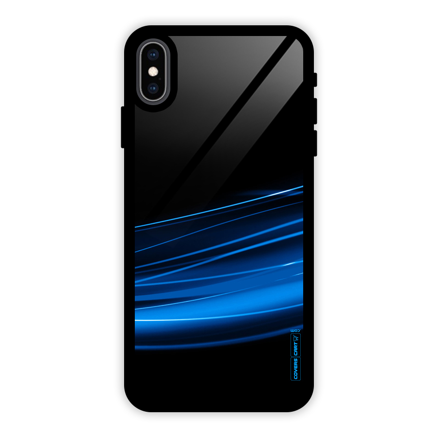 Blue Flow Glass Back Case for iPhone XS Max