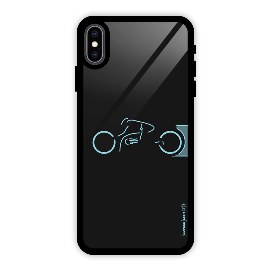 Blue Ride Glass Back Case for iPhone XS Max