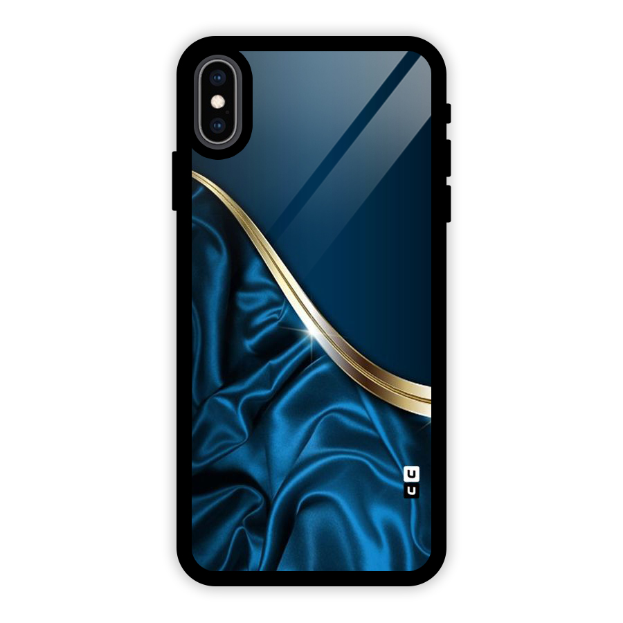 Blue Smooth Flow Glass Back Case for iPhone XS Max