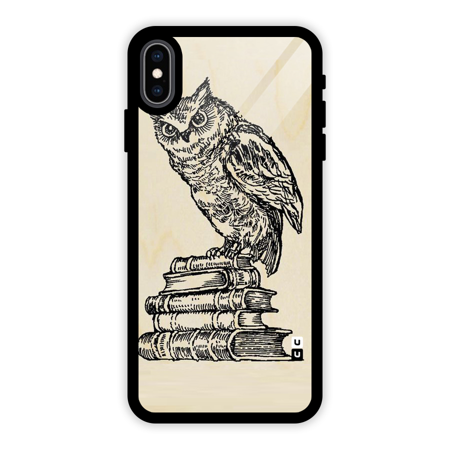 Book Owl Glass Back Case for iPhone XS Max