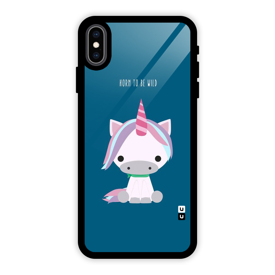 Born Wild Unicorn Glass Back Case for iPhone XS Max