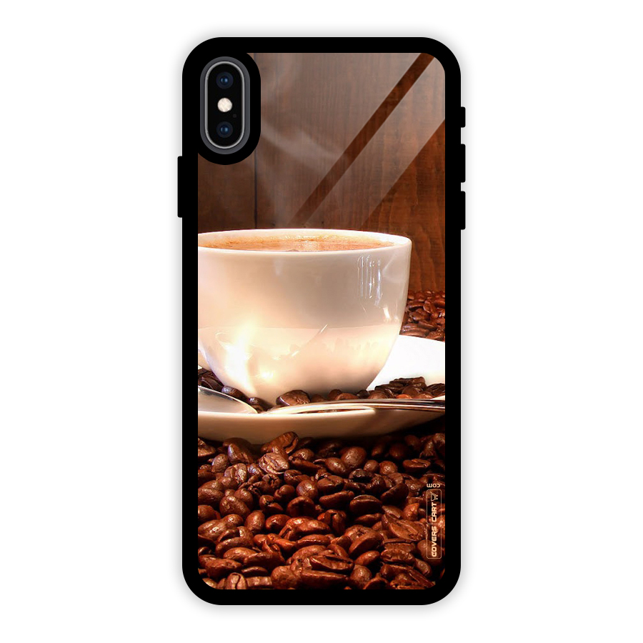 Caffeine Beans Glass Back Case for iPhone XS Max