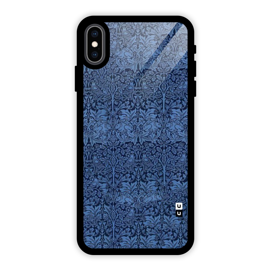Carving Design Glass Back Case for iPhone XS Max