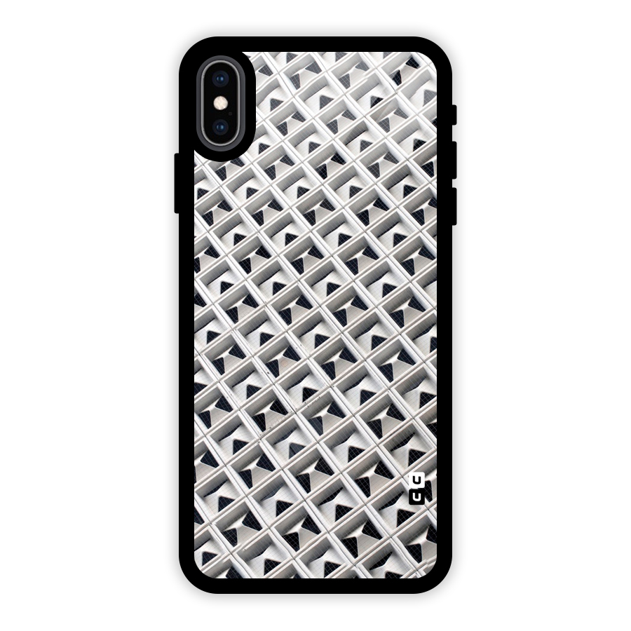 Check White Design Glass Back Case for iPhone XS Max