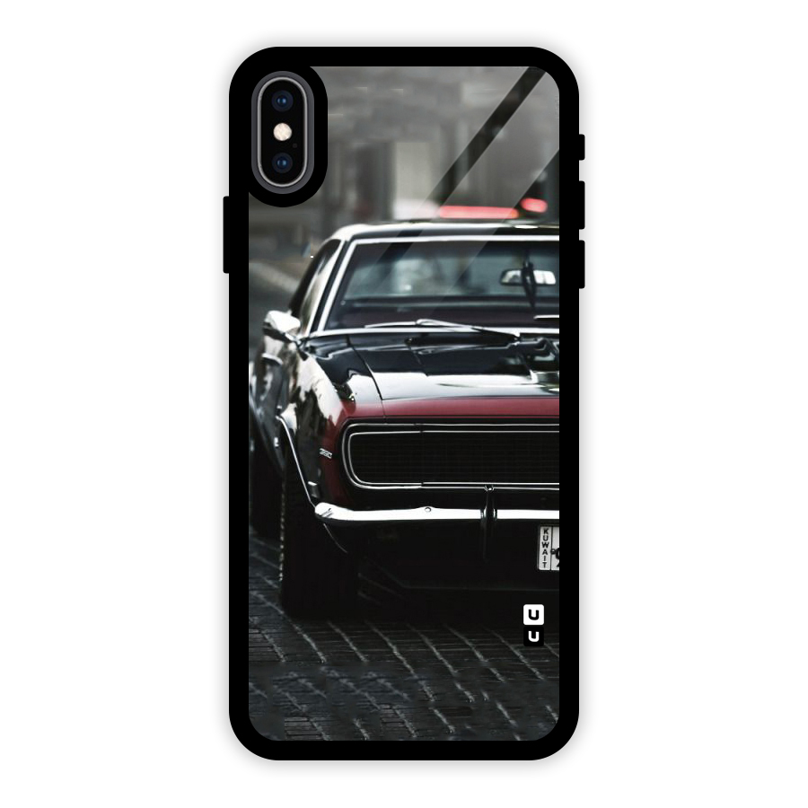 Class Vintage Car Glass Back Case for iPhone XS Max