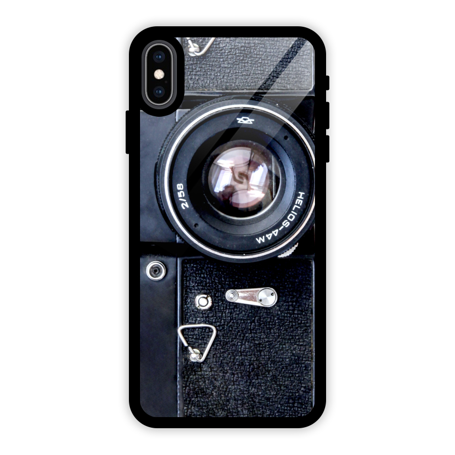 Classic Camera Glass Back Case for iPhone XS Max