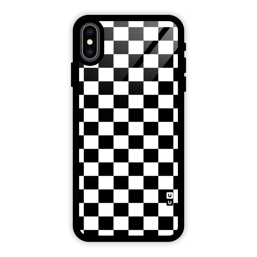 Classic Check Glass Back Case for iPhone XS Max