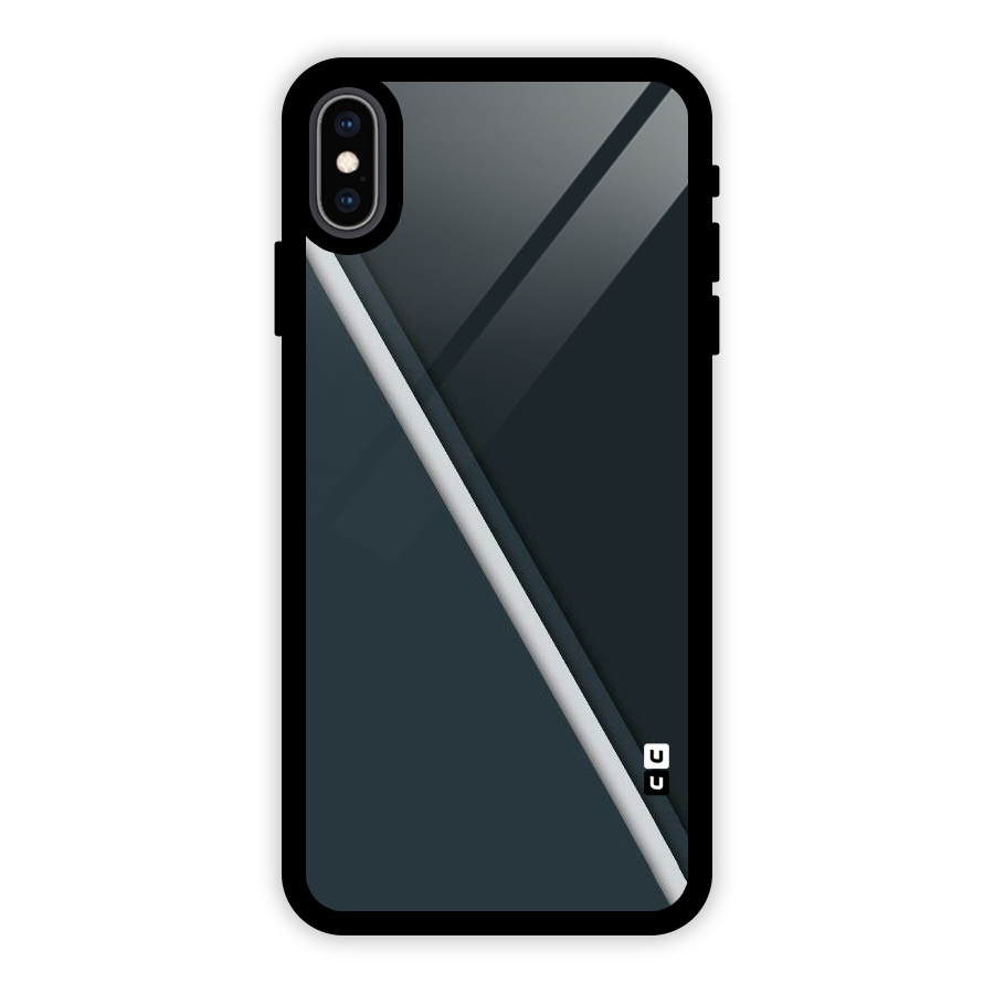 Classic Single Stripe Glass Back Case for iPhone XS Max