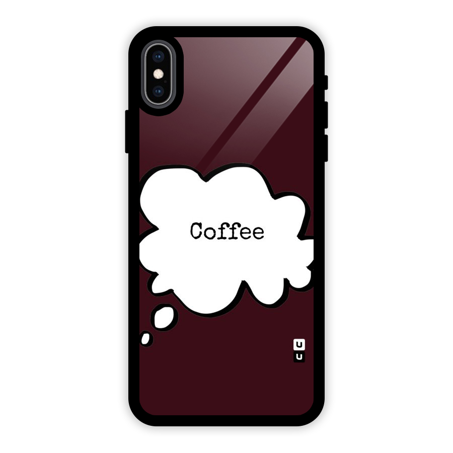Coffee Bubble Glass Back Case for iPhone XS Max