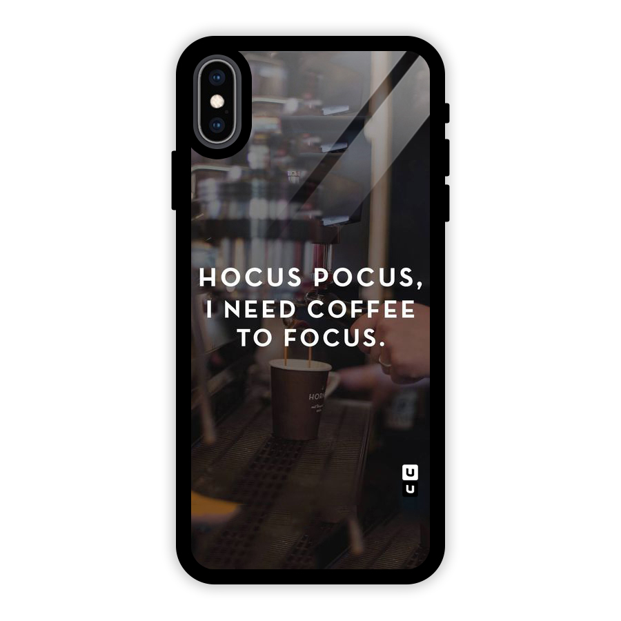Coffee Focus Glass Back Case for iPhone XS Max