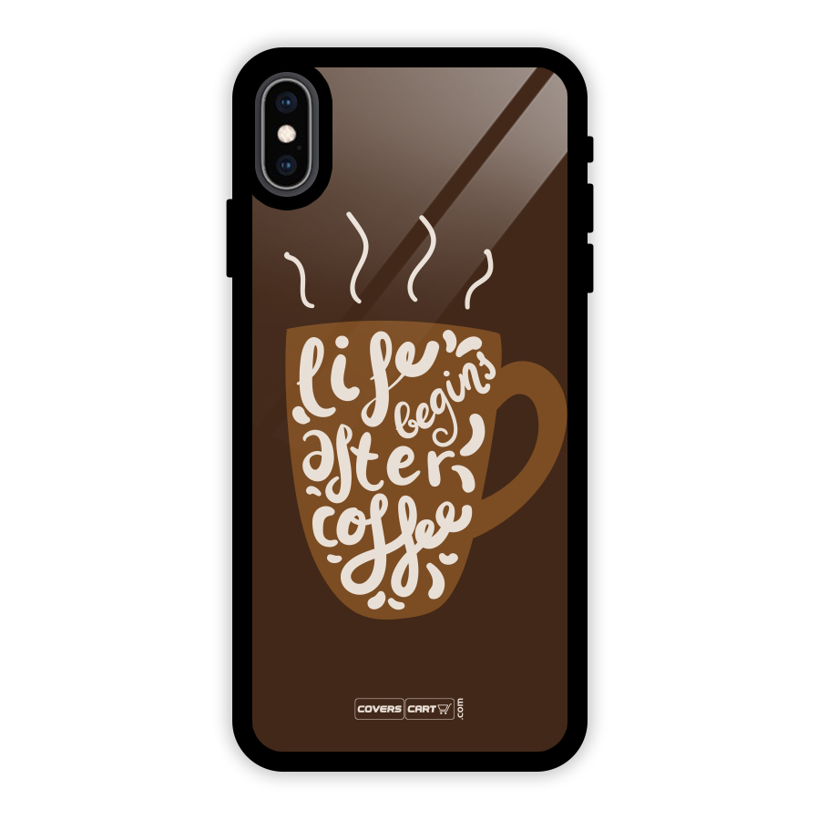 Coffee Mug Glass Back Case for iPhone XS Max
