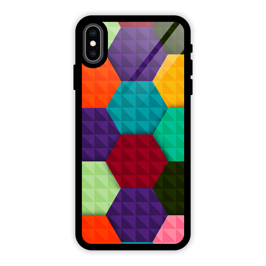 Colourful Abstract Glass Back Case for iPhone XS Max