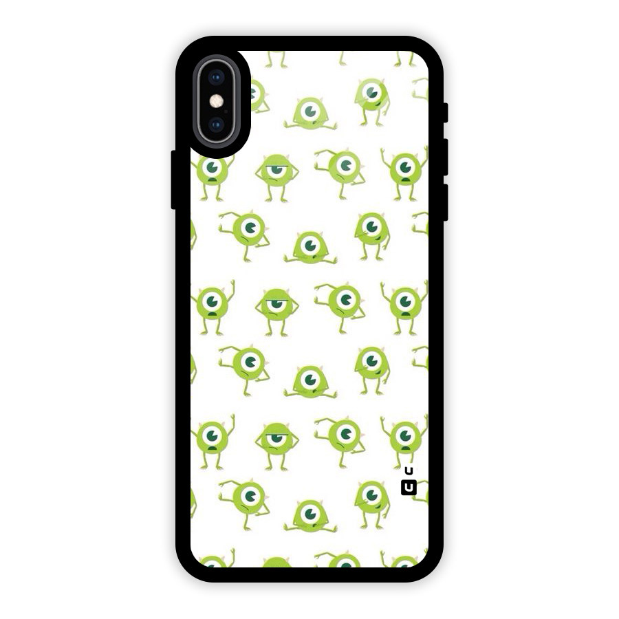 Crazy Green Maniac Glass Back Case for iPhone XS Max