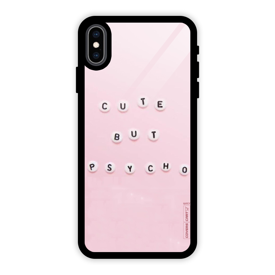 Cute But Psycho Glass Back Case for iPhone XS Max