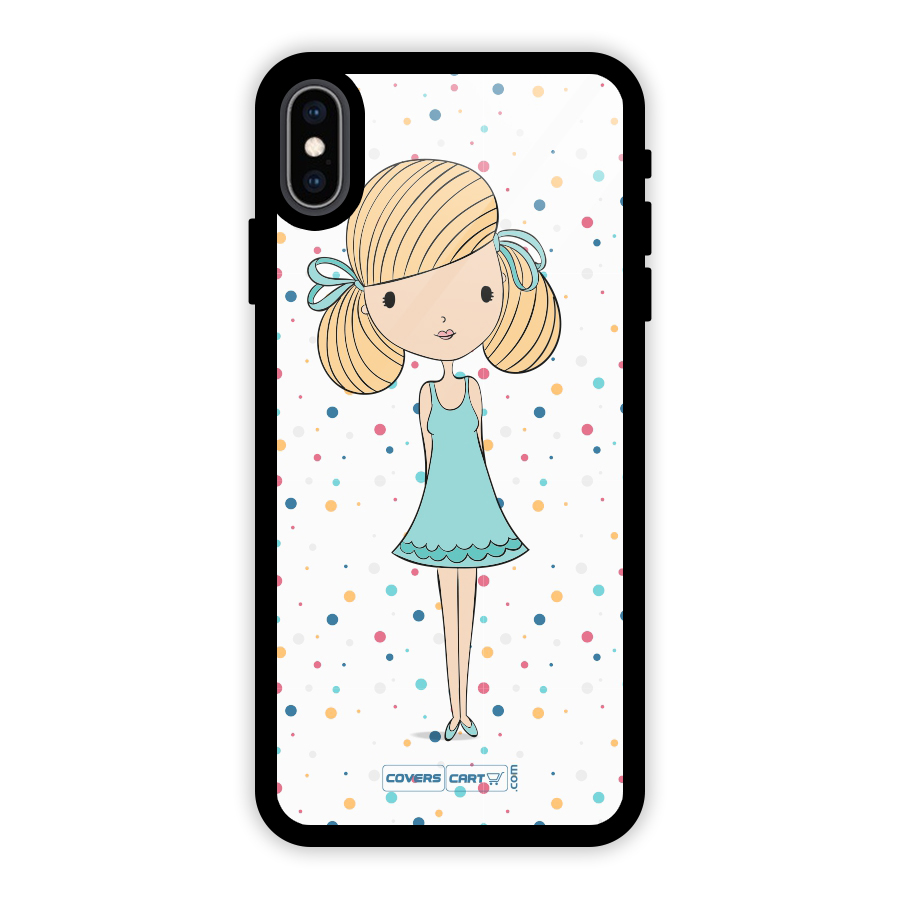 Cute Girl Glass Back Case for iPhone XS Max
