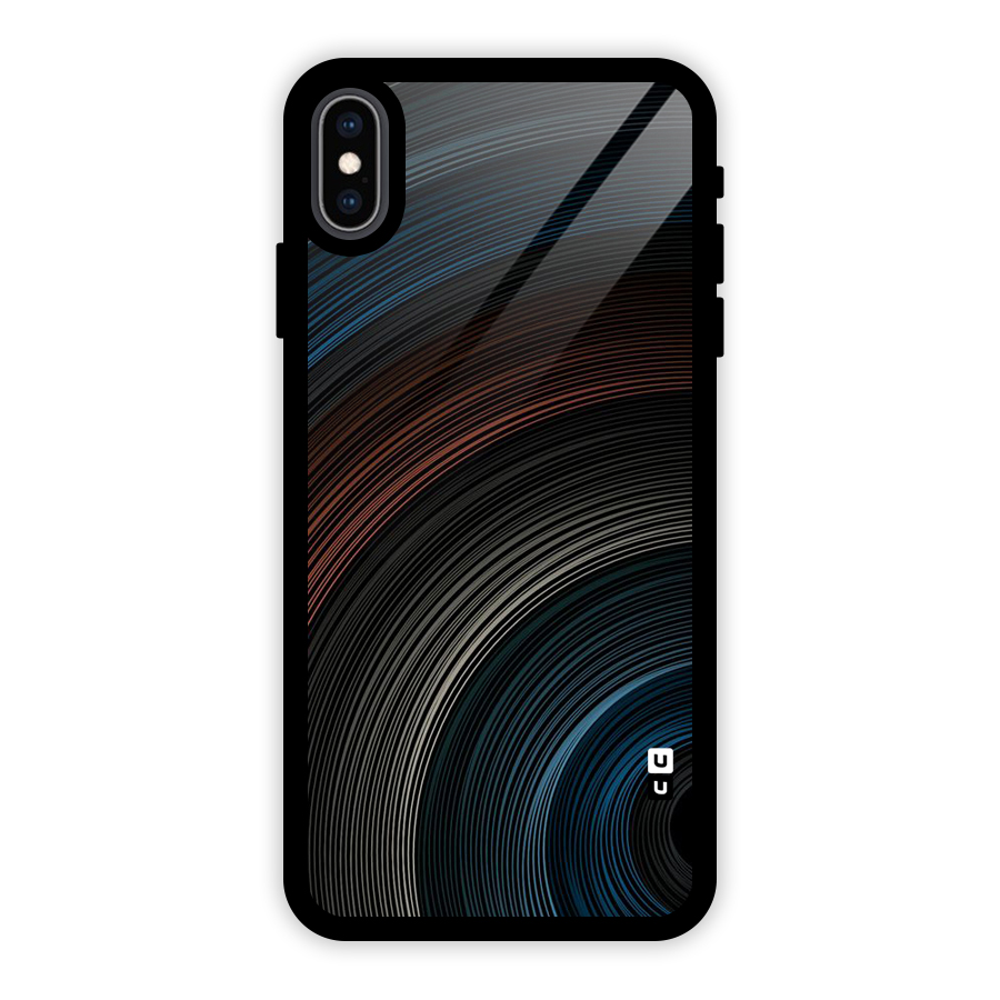 Dark Shade Swirls Glass Back Case for iPhone XS Max