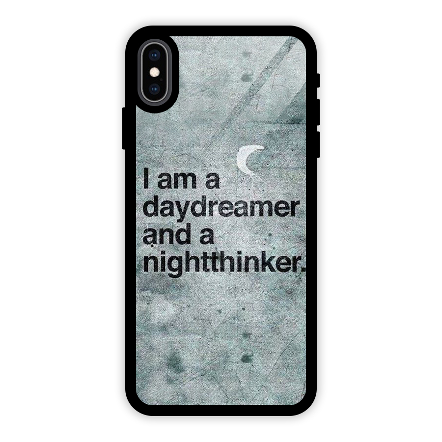 Day Dreamer Night Thinker Glass Back Case for iPhone XS Max