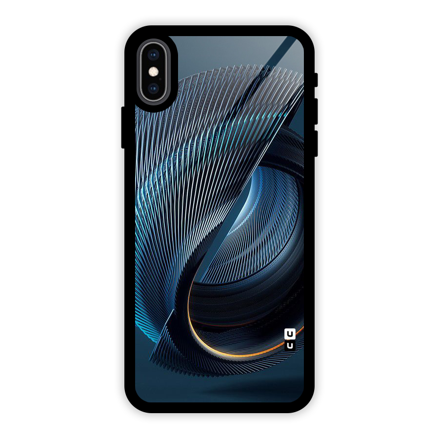 Digital Circle Pattern Glass Back Case for iPhone XS Max