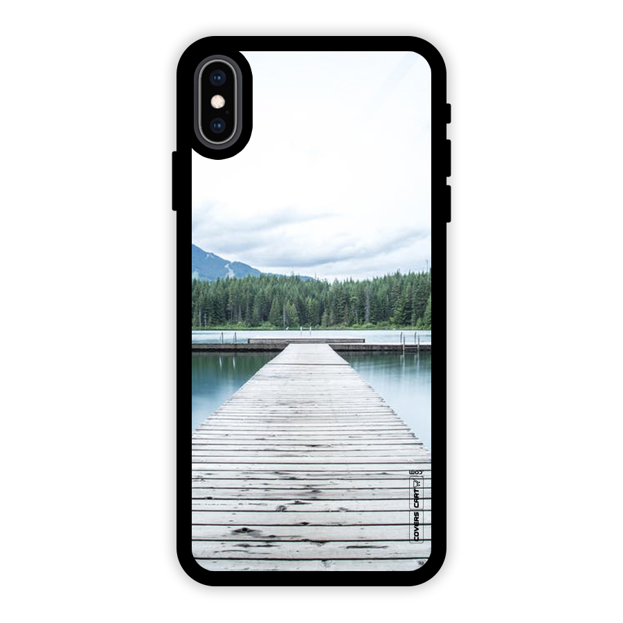 Dock River Glass Back Case for iPhone XS Max