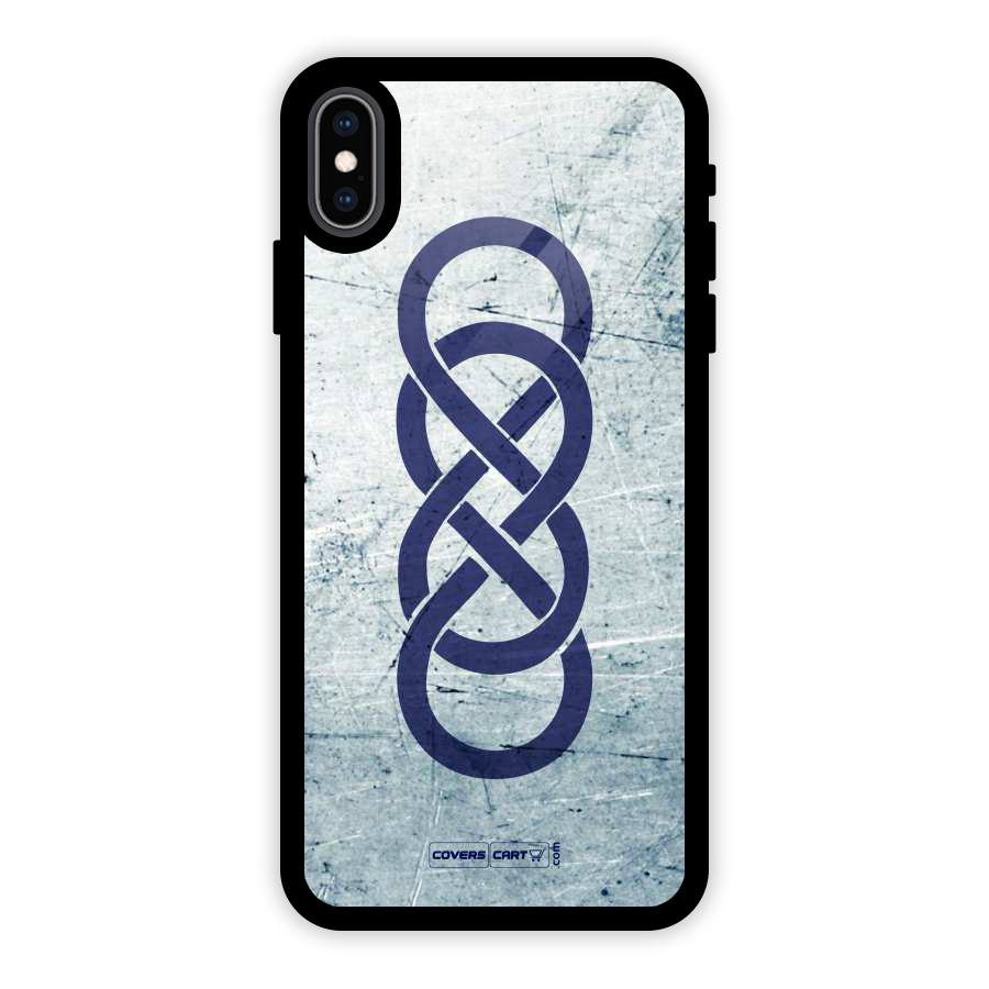 Double Infinity Rough Glass Back Case for iPhone XS Max