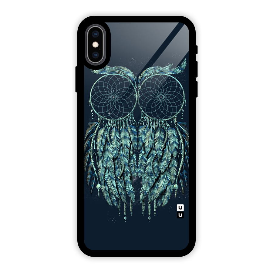 Dreamy Owl Catcher Glass Back Case for iPhone XS Max