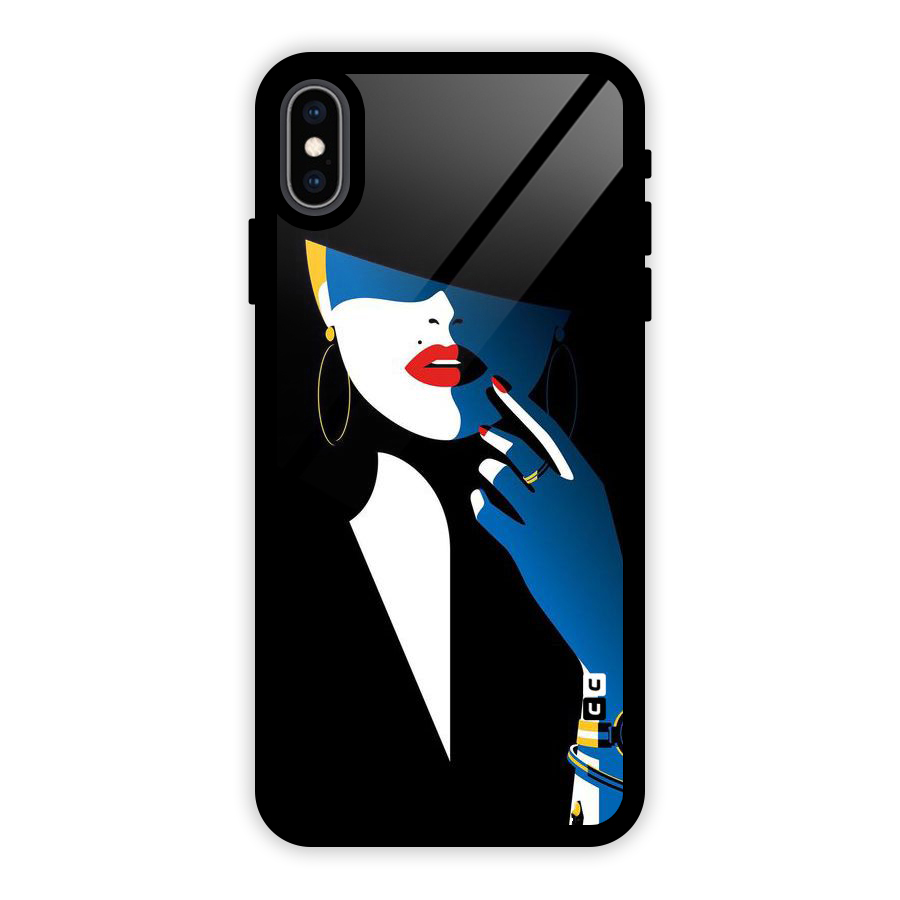Elegant Woman Glass Back Case for iPhone XS Max