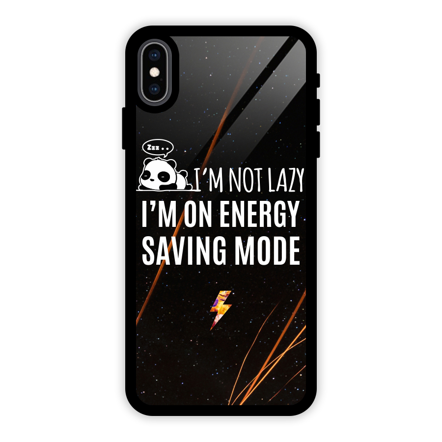 Energy Saving Mode Glass Back Case for iPhone XS Max