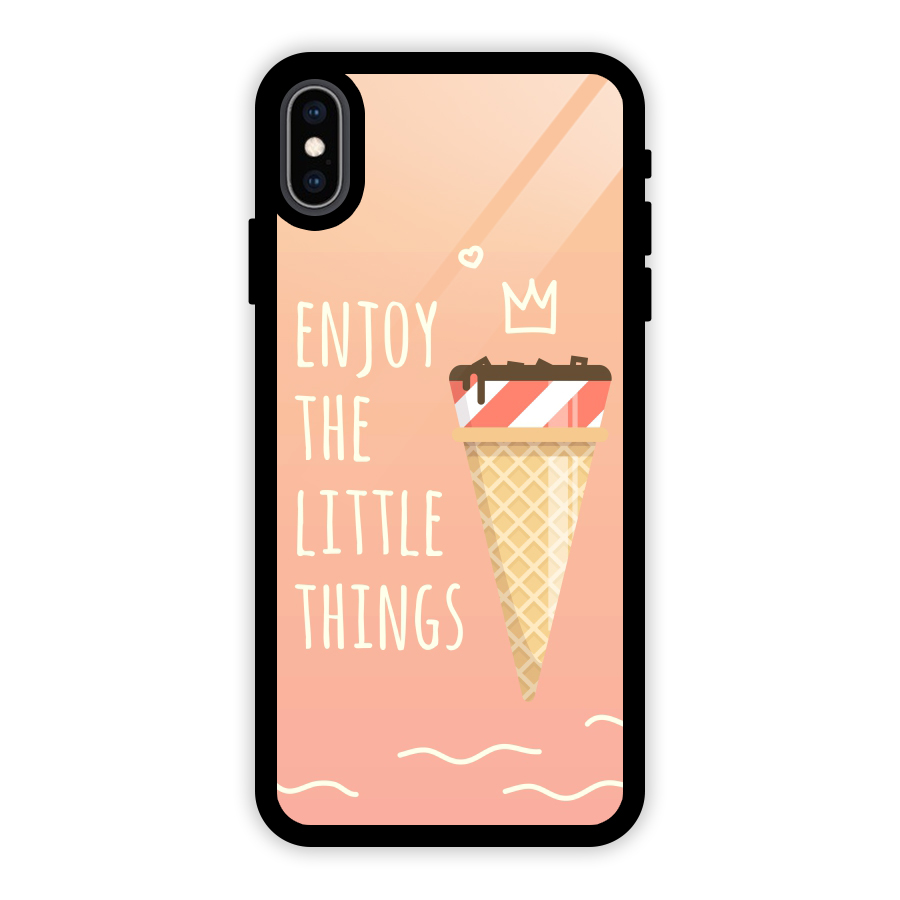 Enjoy the Little Things Glass Back Case for iPhone XS Max