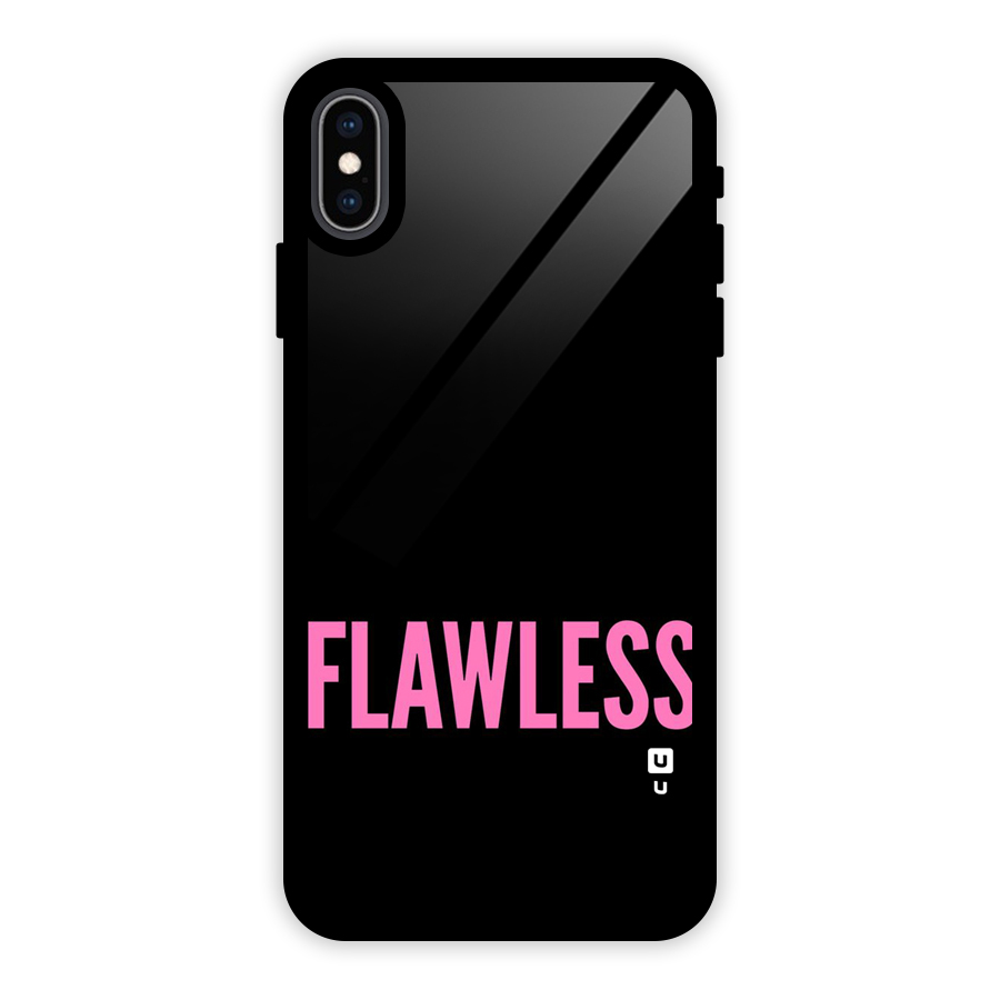 Flawless Pink Design Glass Back Case for iPhone XS Max