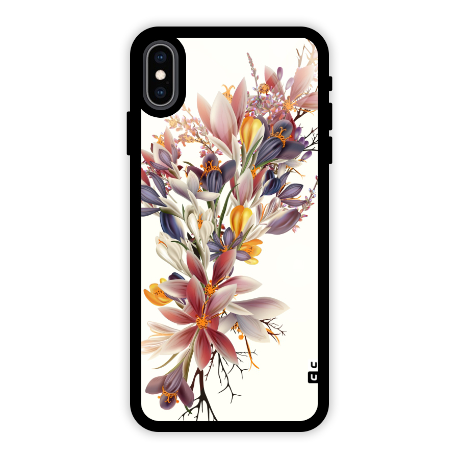 Floral Bouquet Glass Back Case for iPhone XS Max