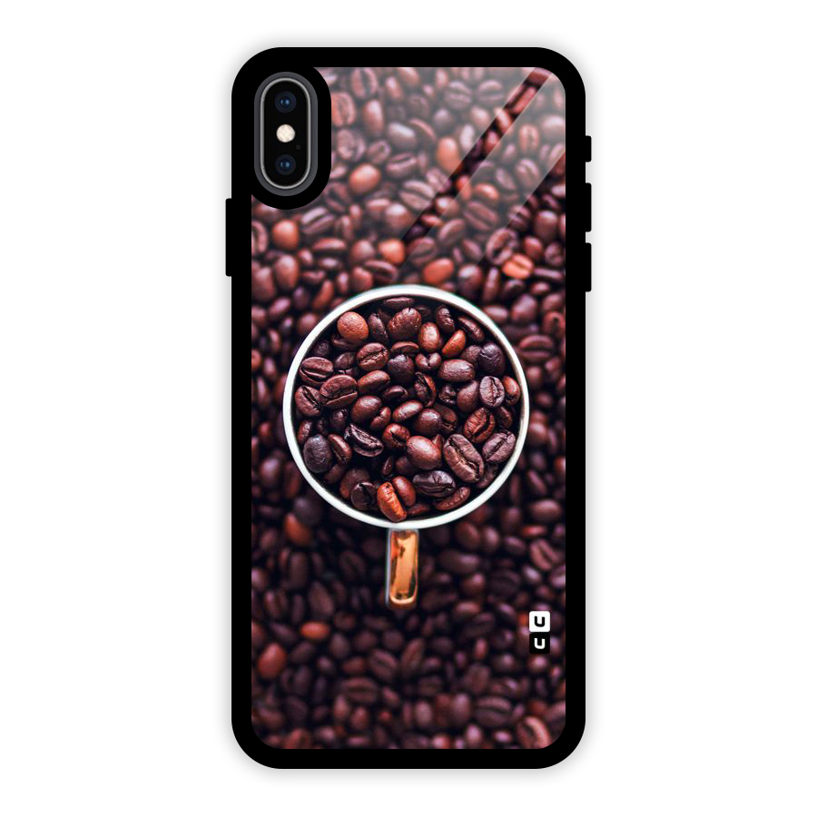 Focus Coffee Beans Glass Back Case for iPhone XS Max