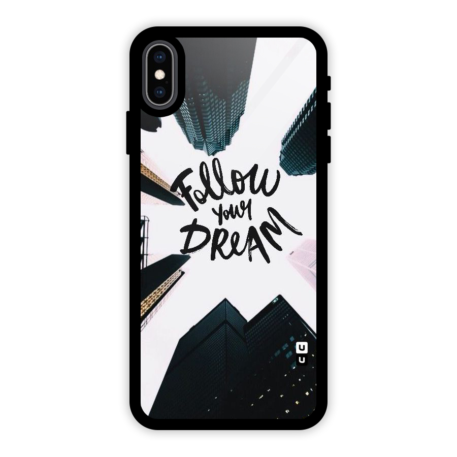 Follow Dream Glass Back Case for iPhone XS Max