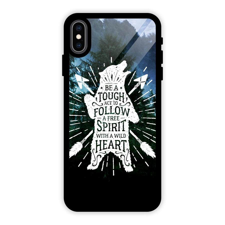Follow Spirit Heart Glass Back Case for iPhone XS Max