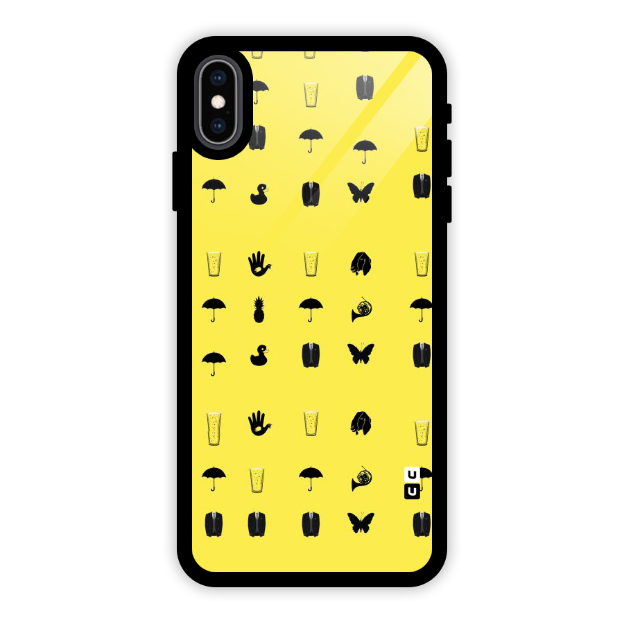Glass Pattern Glass Back Case for iPhone XS Max