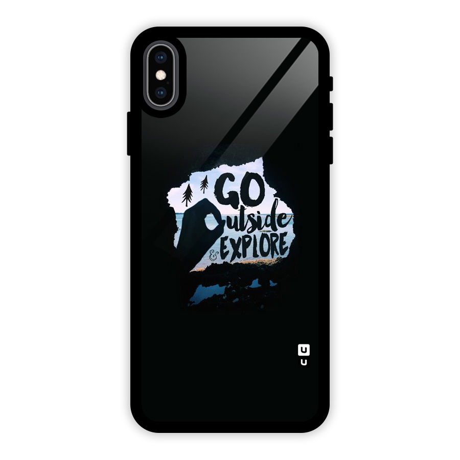 Go Outside Glass Back Case for iPhone XS Max