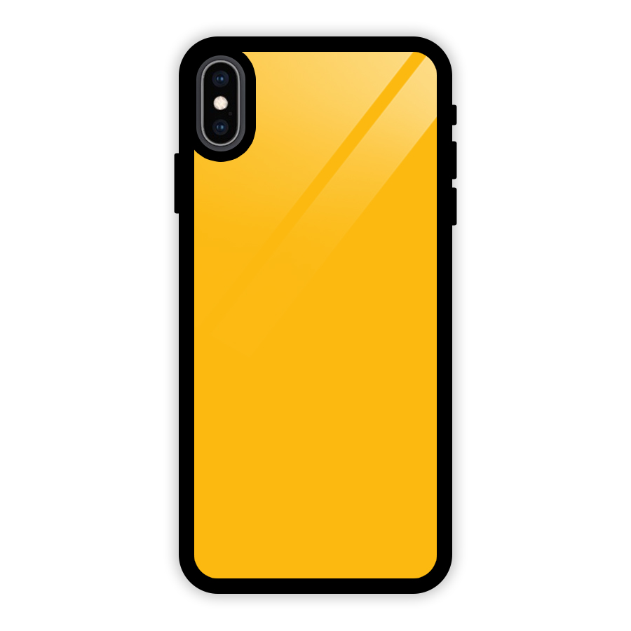 Gold Yellow Glass Back Case for iPhone XS Max