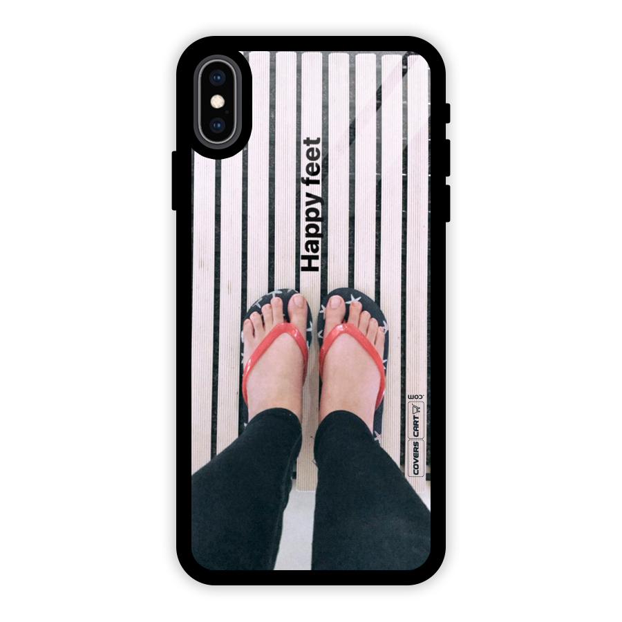 Happy Feet Glass Back Case for iPhone XS Max