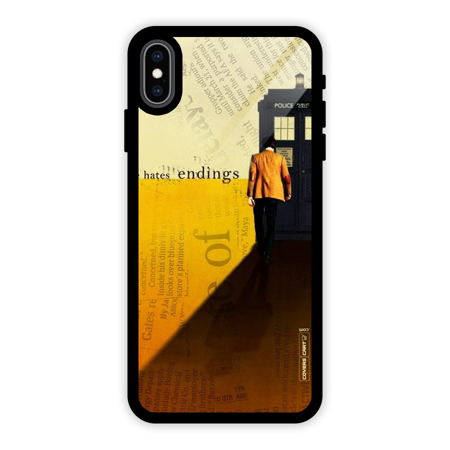 Hates Endings Glass Back Case for iPhone XS Max