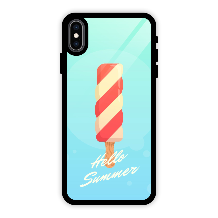 Hello Summer Glass Back Case for iPhone XS Max
