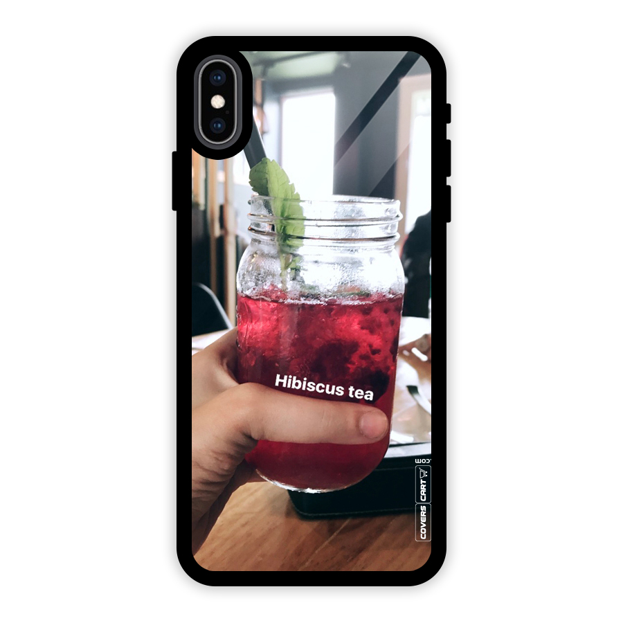 Hibiscus Tea Glass Back Case for iPhone XS Max