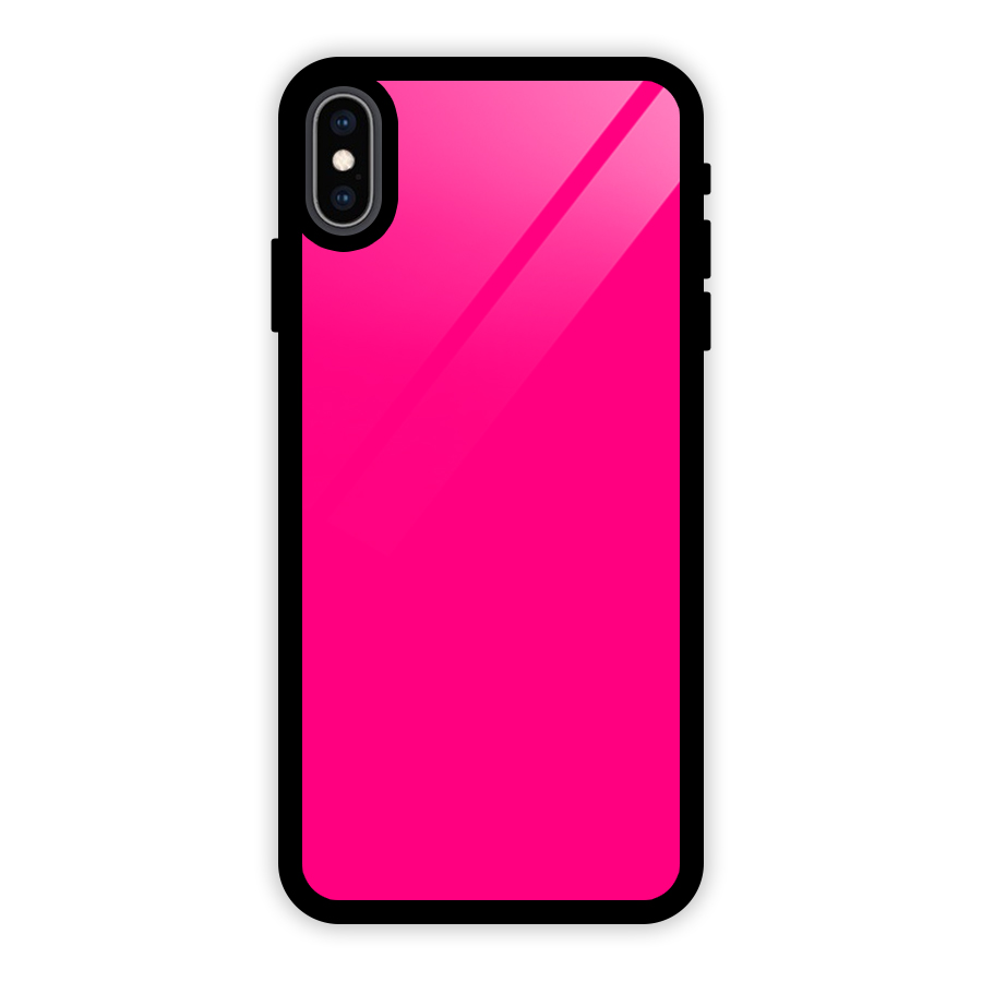 Hot Pink Glass Back Case for iPhone XS Max