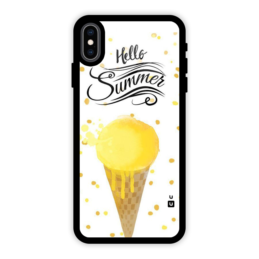 Ice Cream Summer Glass Back Case for iPhone XS Max