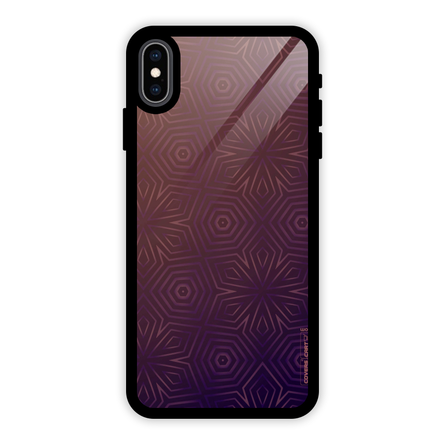 Lavish Purple Pattern Glass Back Case for iPhone XS Max