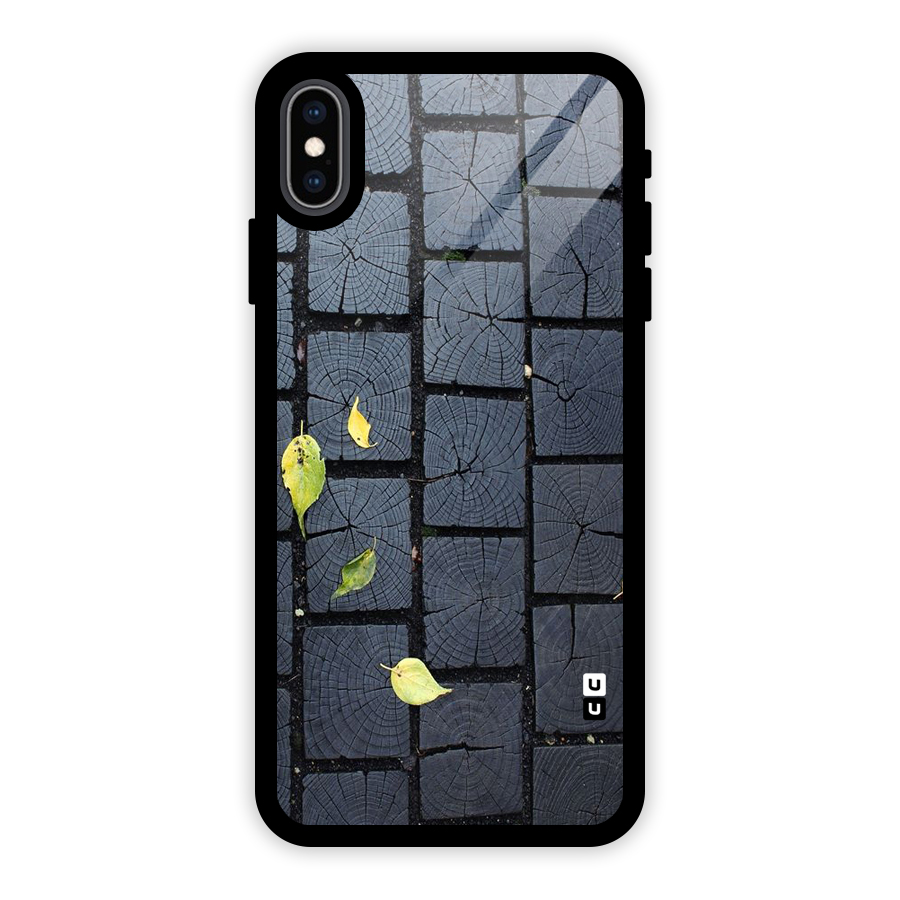 Leaf On Floor Glass Back Case for iPhone XS Max