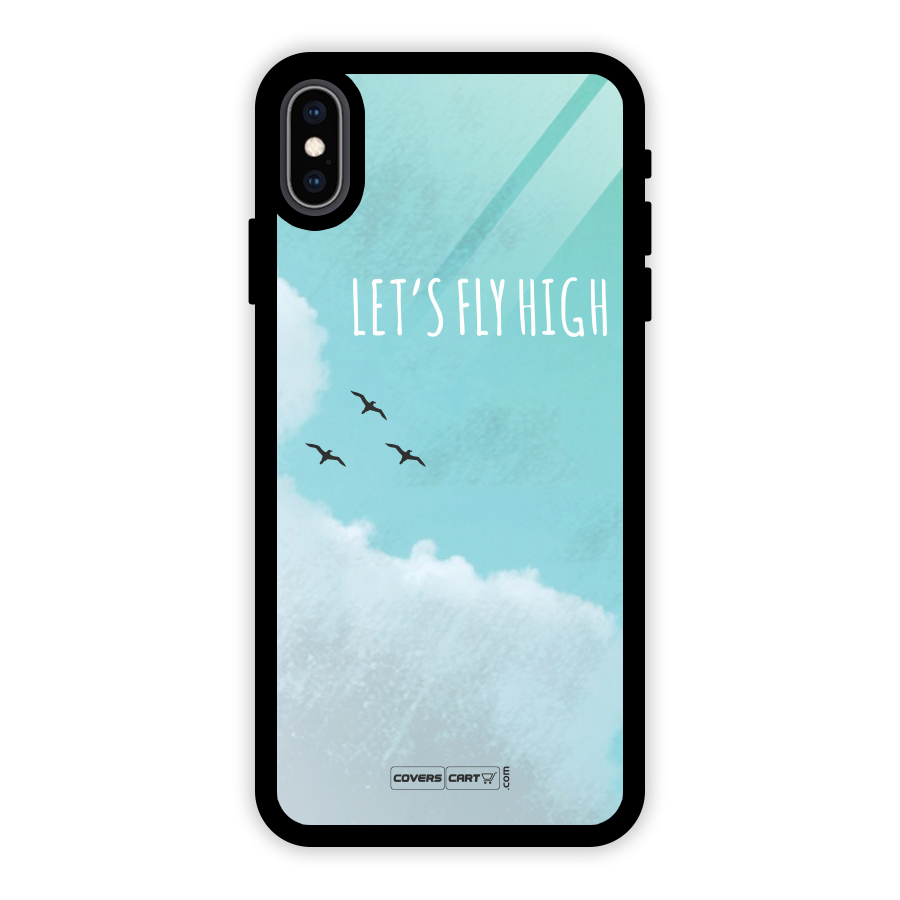 Lets Fly High Glass Back Case for iPhone XS Max