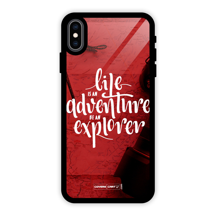 Life Adventure Explorer Glass Back Case for iPhone XS Max