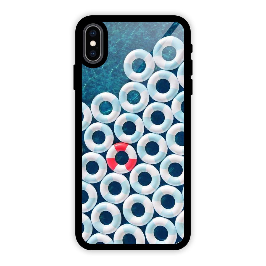 Light Blue Allure Glass Back Case for iPhone XS Max